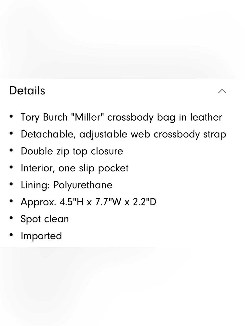 *NWT* Tory Burch Miller Mini Leather Crossbody Bag